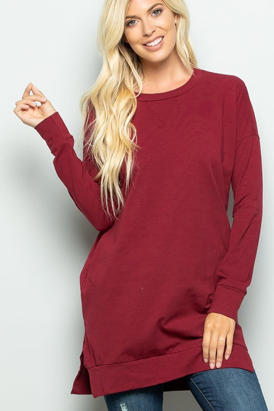 Burgundy Long Sleeve - Heimish