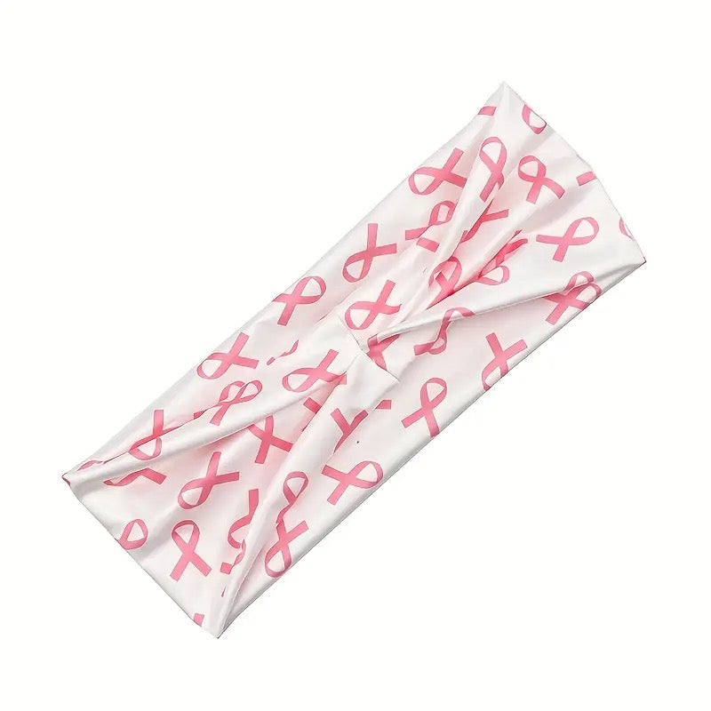 Breast Cancer Headband - White