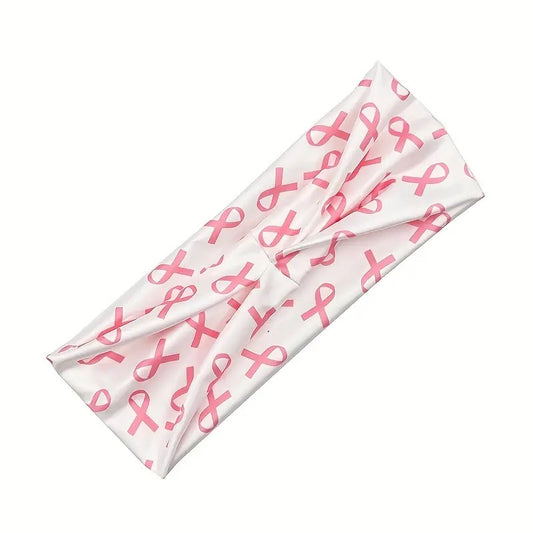 Breast Cancer Headband - White