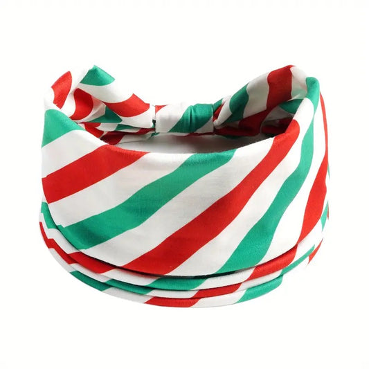 Red & Green Stripe Headband